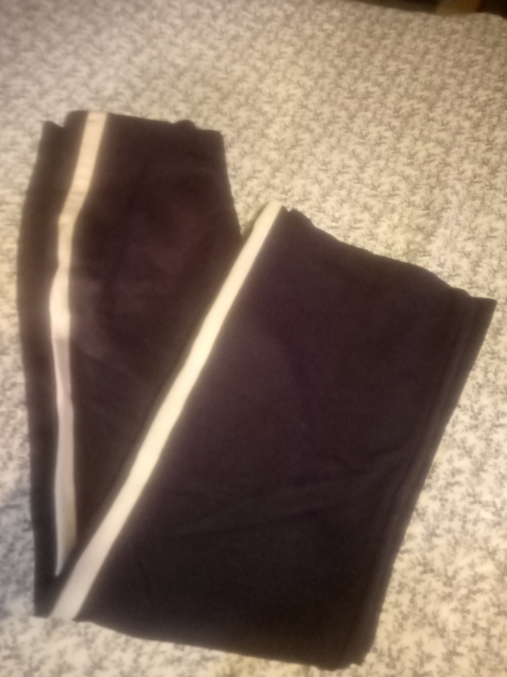 Chico's Black Sweatpants with White Side Stripe